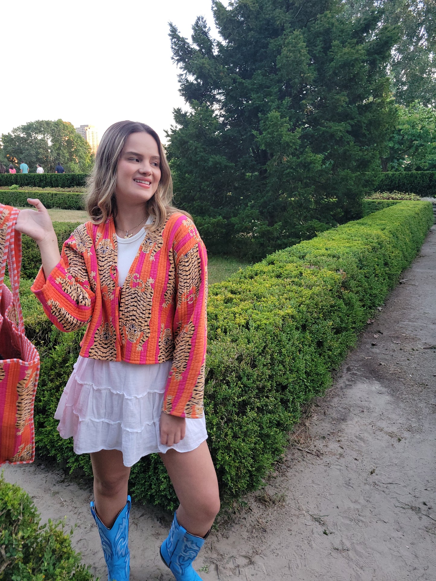 Clara Quilted Jacket Orange