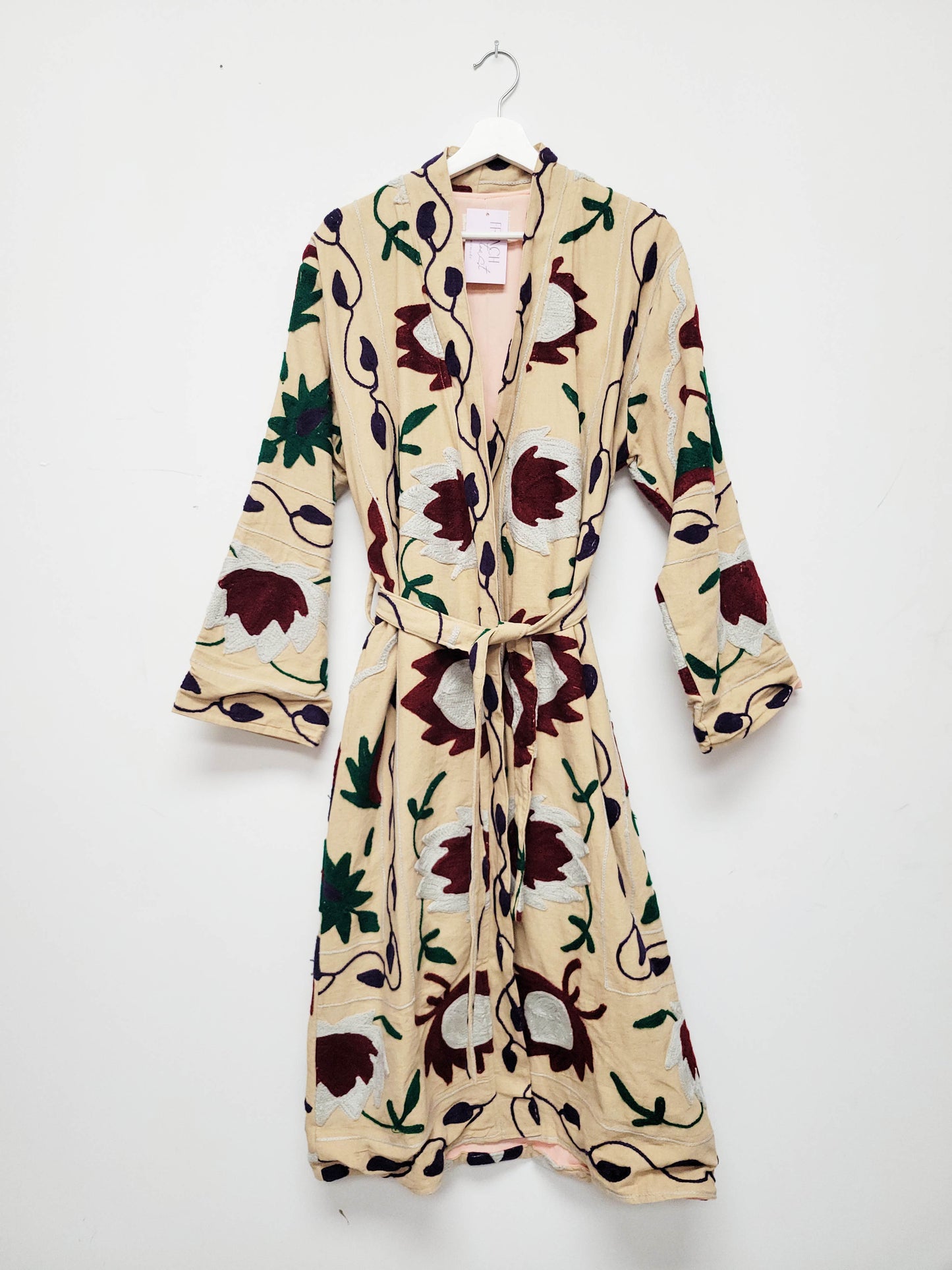 Isla Jacket Long Duster Style - Light Brown Pink Size M