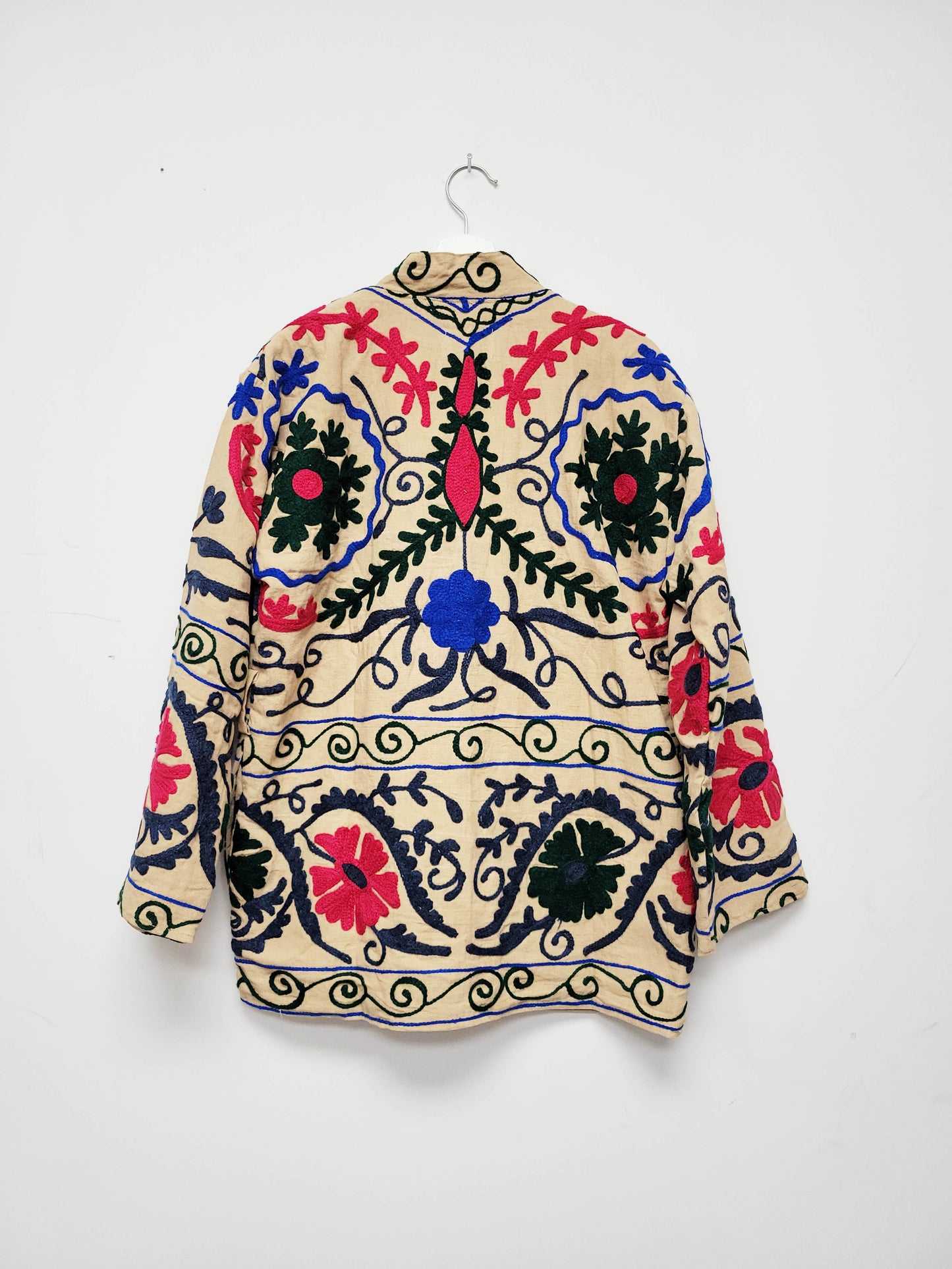 Isla Jacket Mid Length - Brown Blue Red Size M