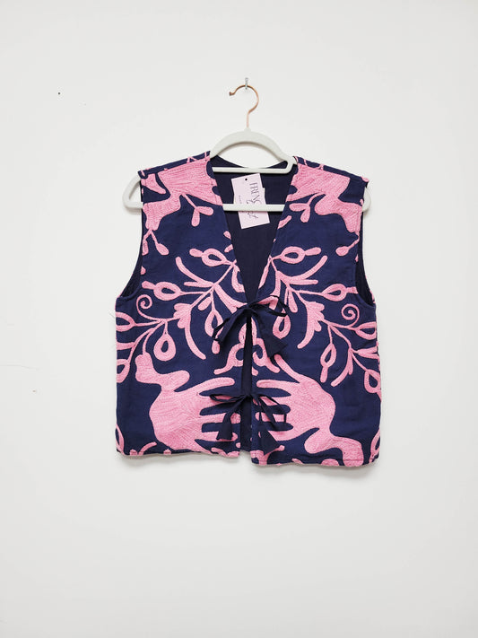 Isla Vest - Purple Pink Camel Size S