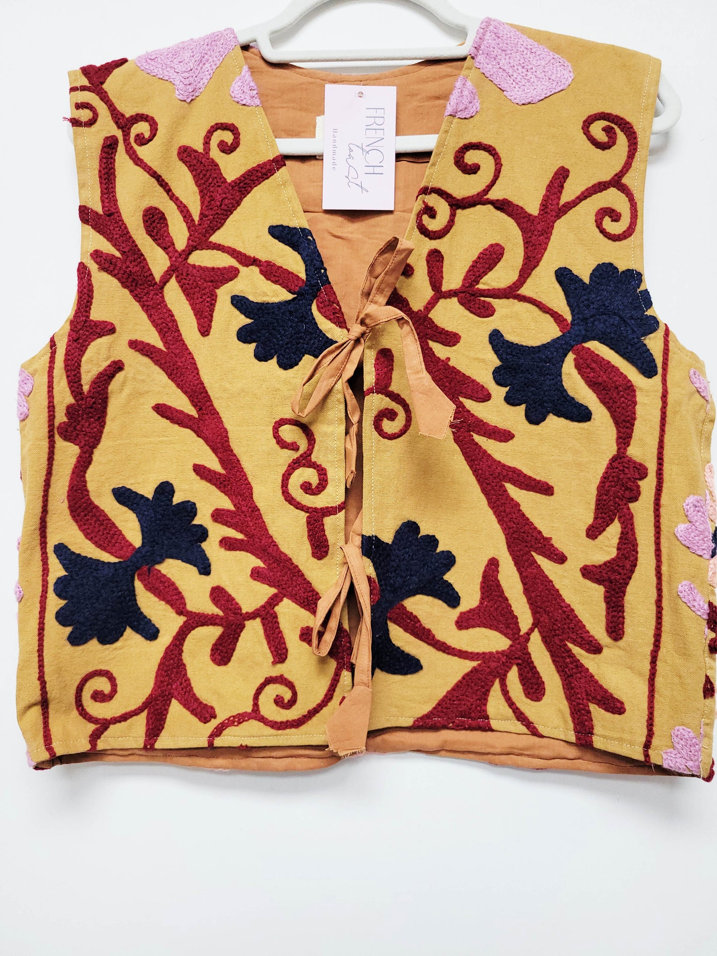 Isla Vest - Camel Brown Blue Lavendar Size S