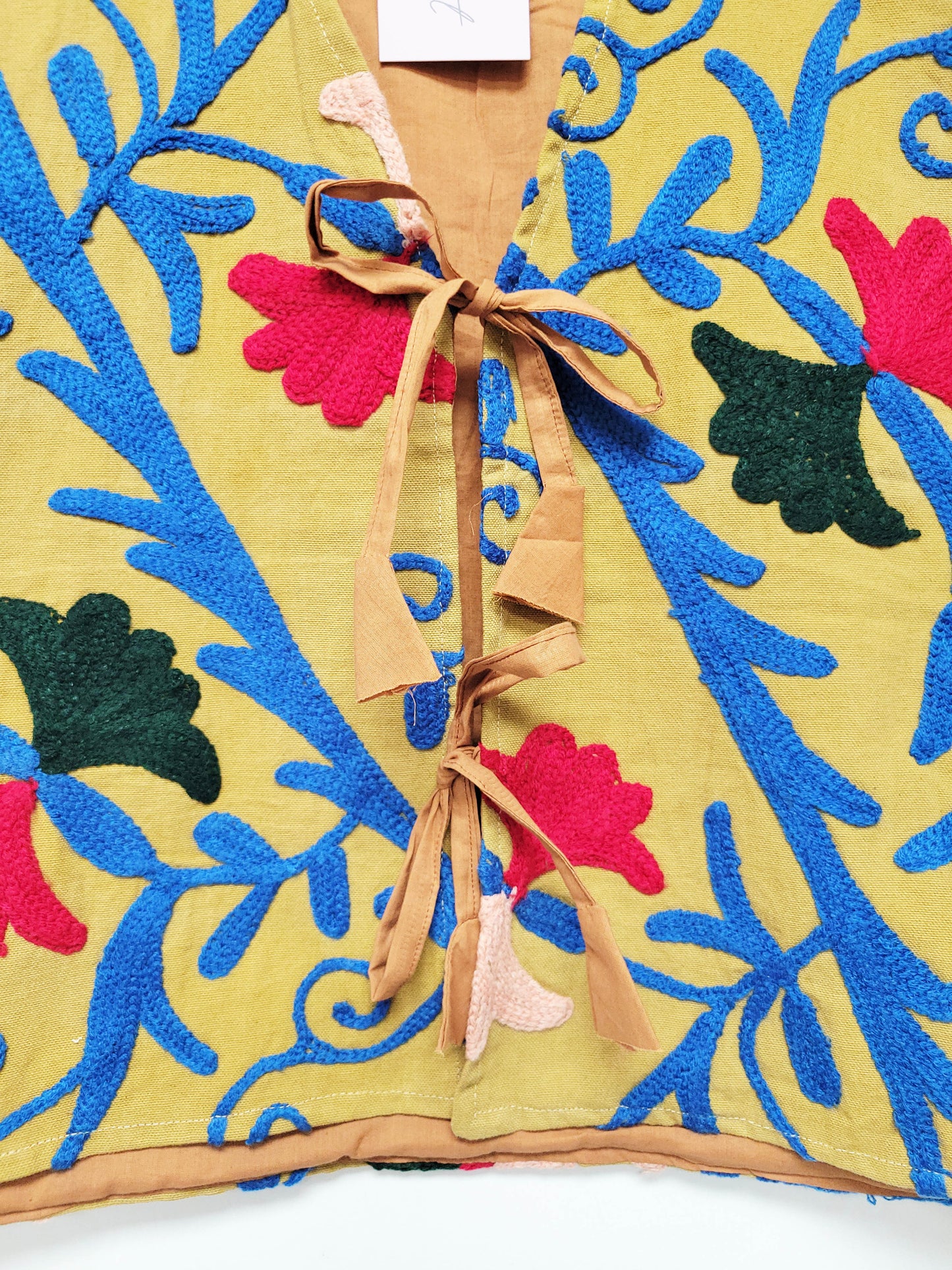 Isla Vest - Camel Brown Blue Red Size S
