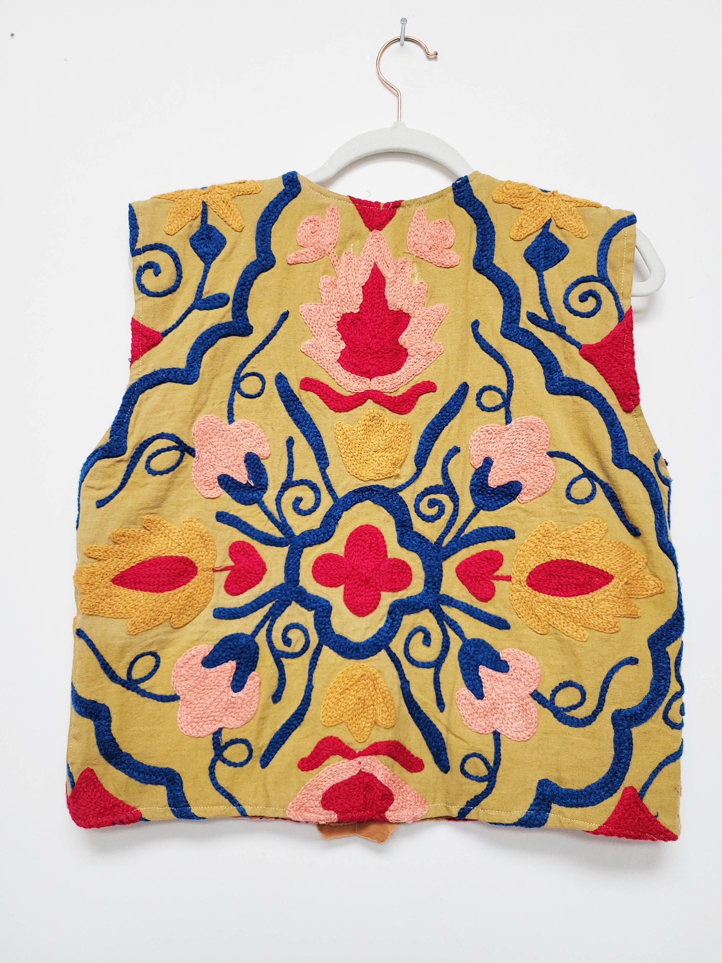 Isla Vest - Camel Brown Pink Red Flame Size S
