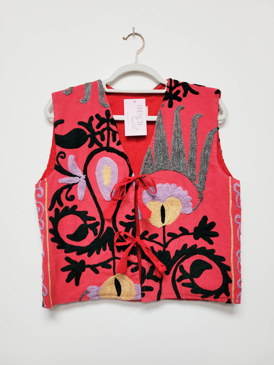 Isla Vest - Pink Grey Black Size S