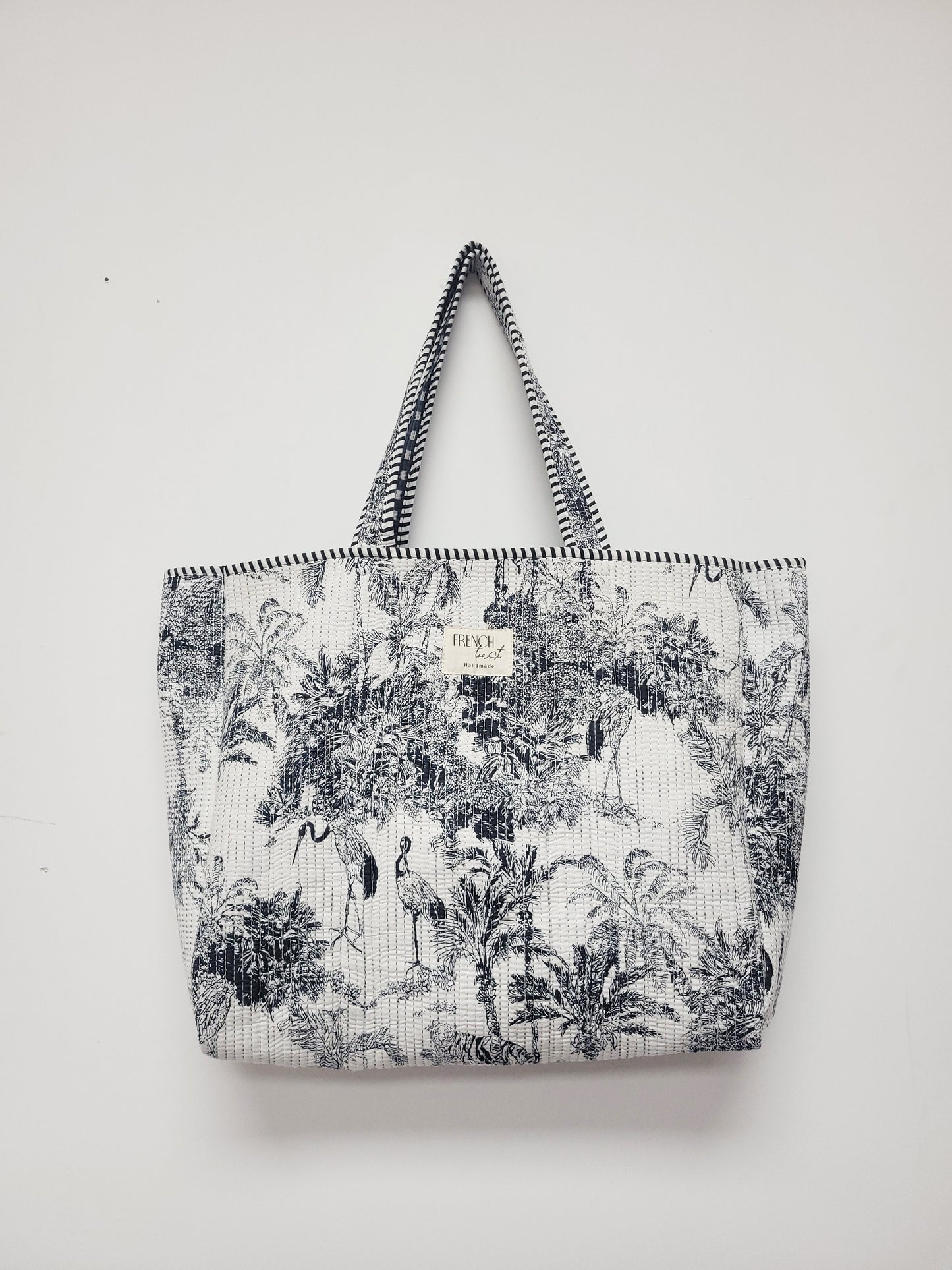 The Premium Gingham Bag Ink Black