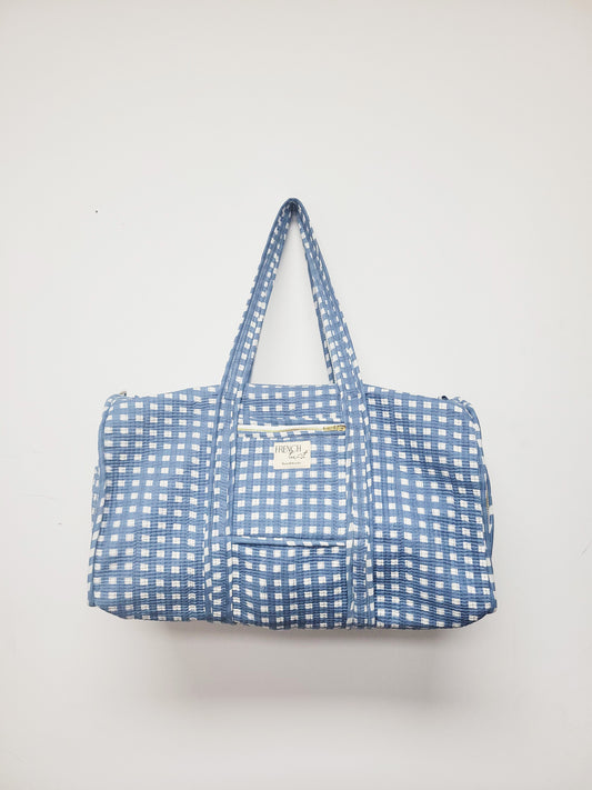 The Ara Duffle Bag Blue Gingham