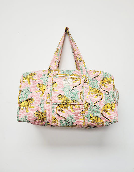 The Ara Duffle Bag Light Pink Leopard