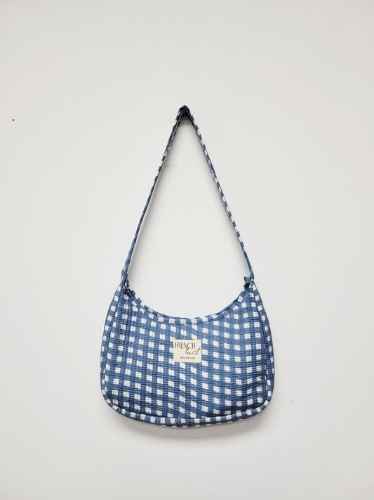 The Shoulder Bag Blue Gingham