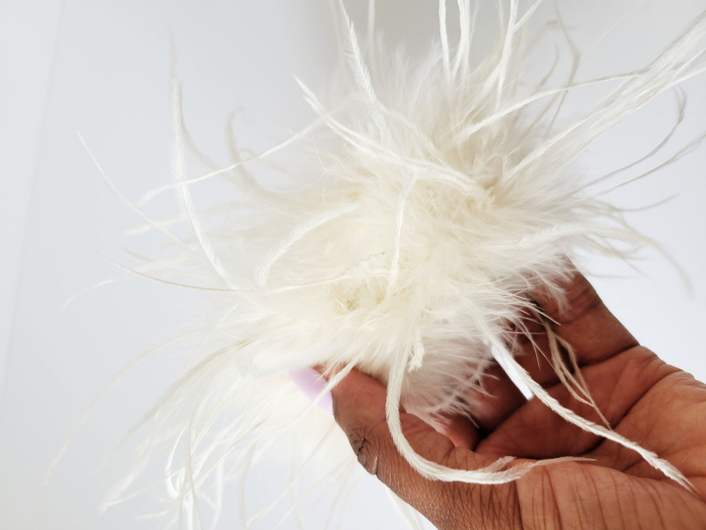 Beige Feather Cuffs