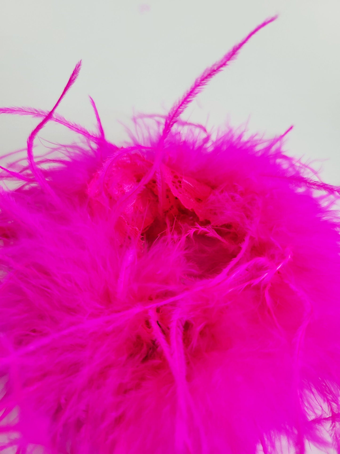 Magenta Bright Pink Feather Cuffs