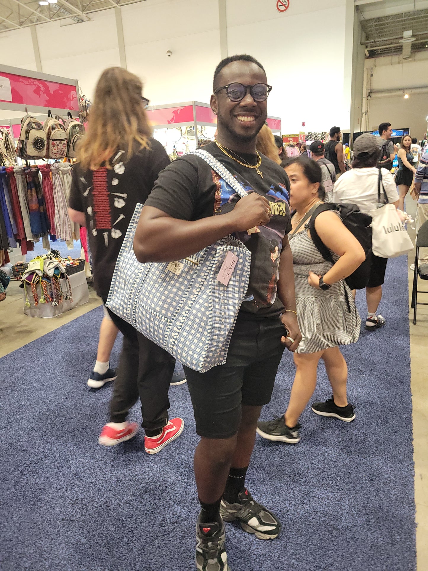 The Premium Gingham Bag Blue