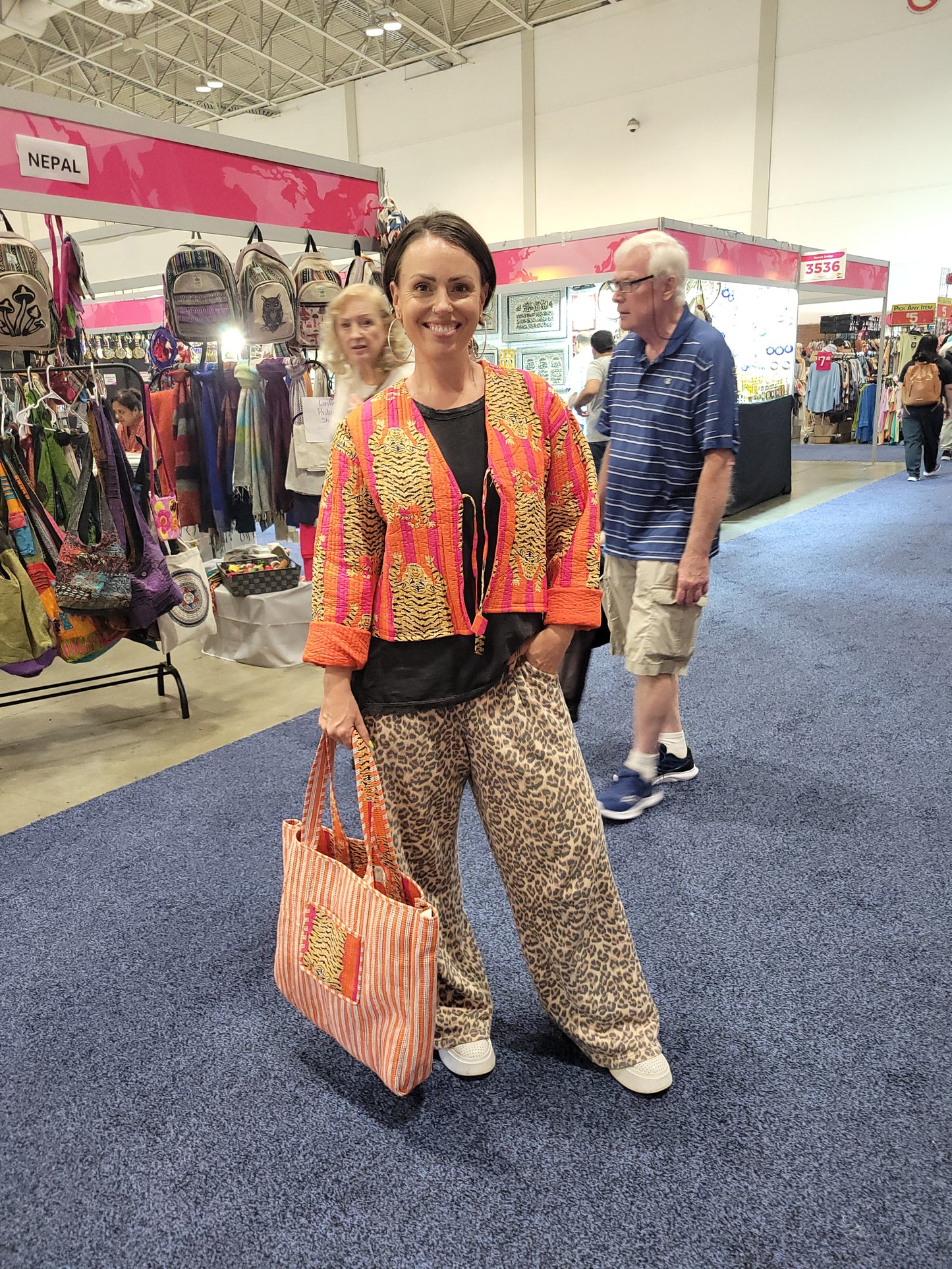 Clara Quilted Jacket Orange