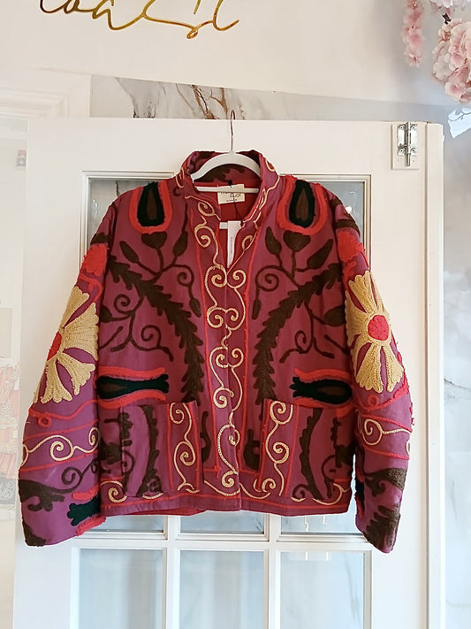 The Isla Jacket Pinks, Brown, Gold