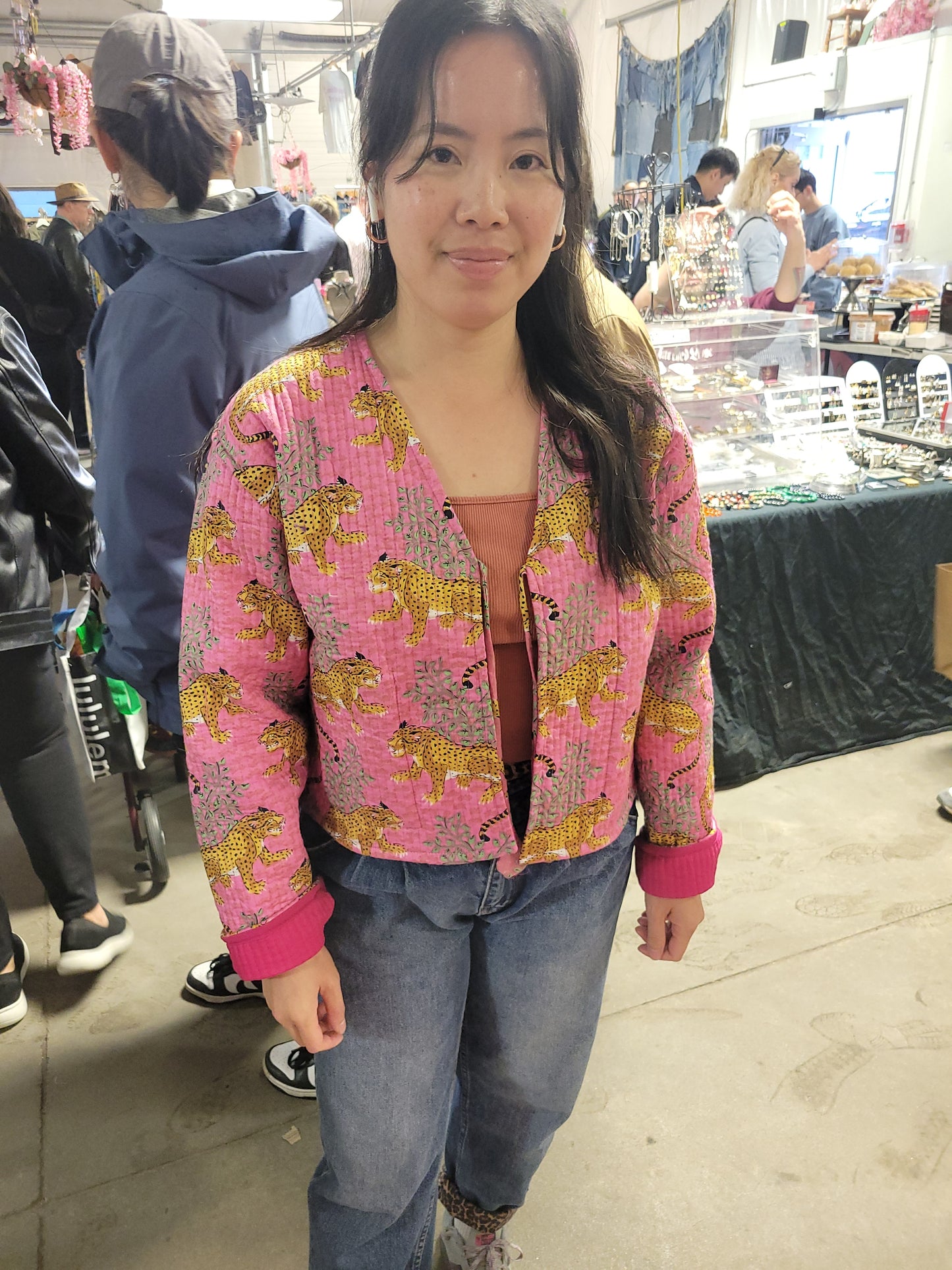 Clara Quilted Jacket Dark Pink