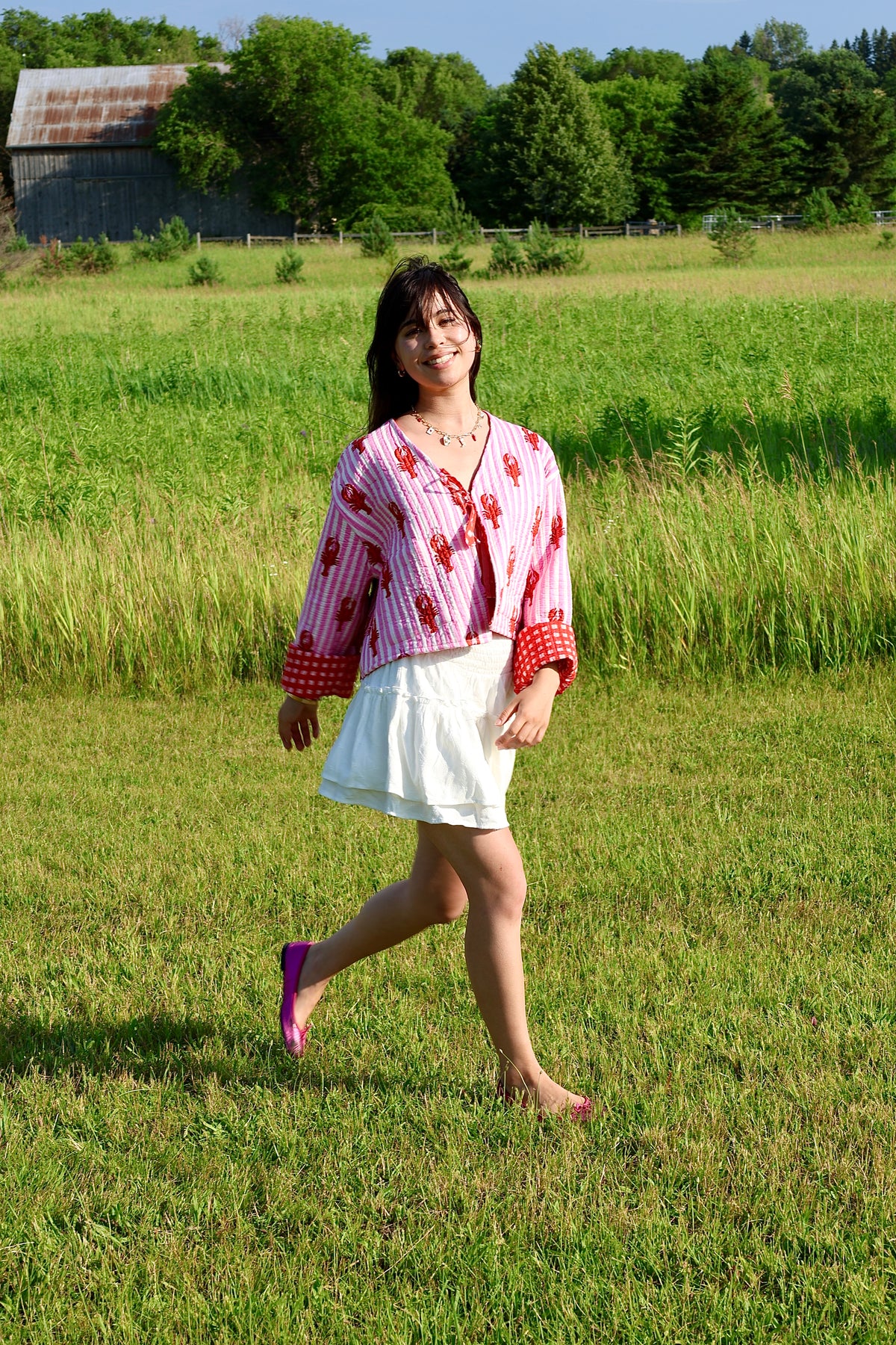 Clara Quilted Jacket Lobster