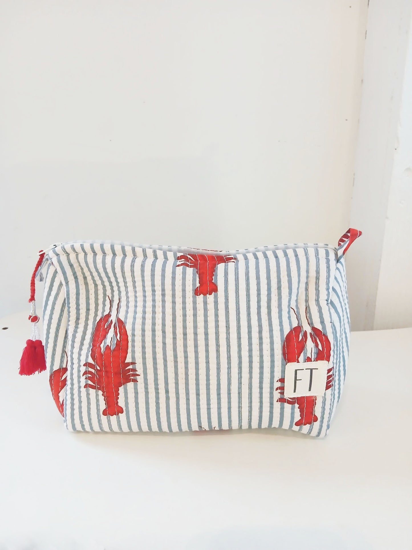 The Makeup Bag Blue Gingham