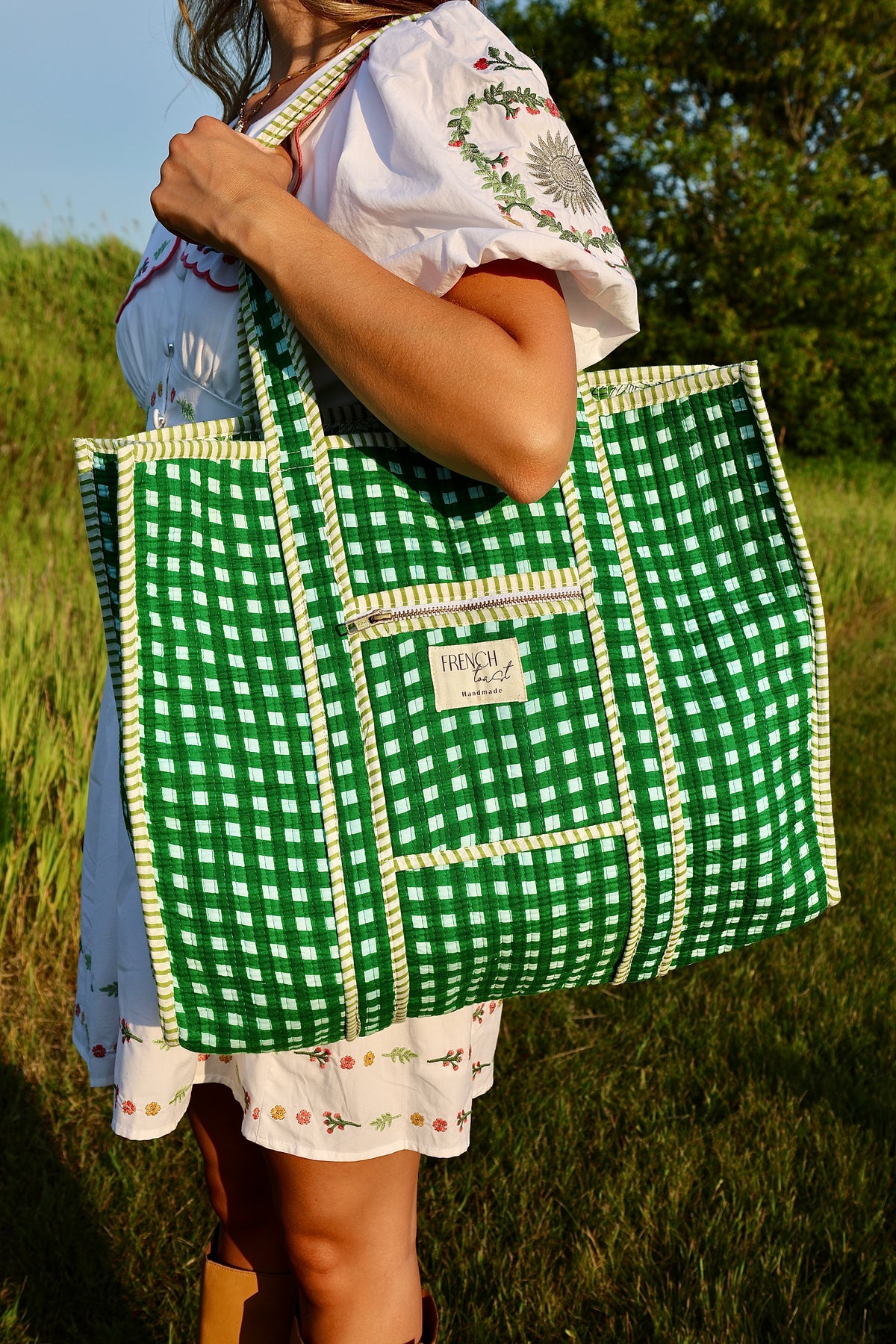 The Premium Gingham Bag Green