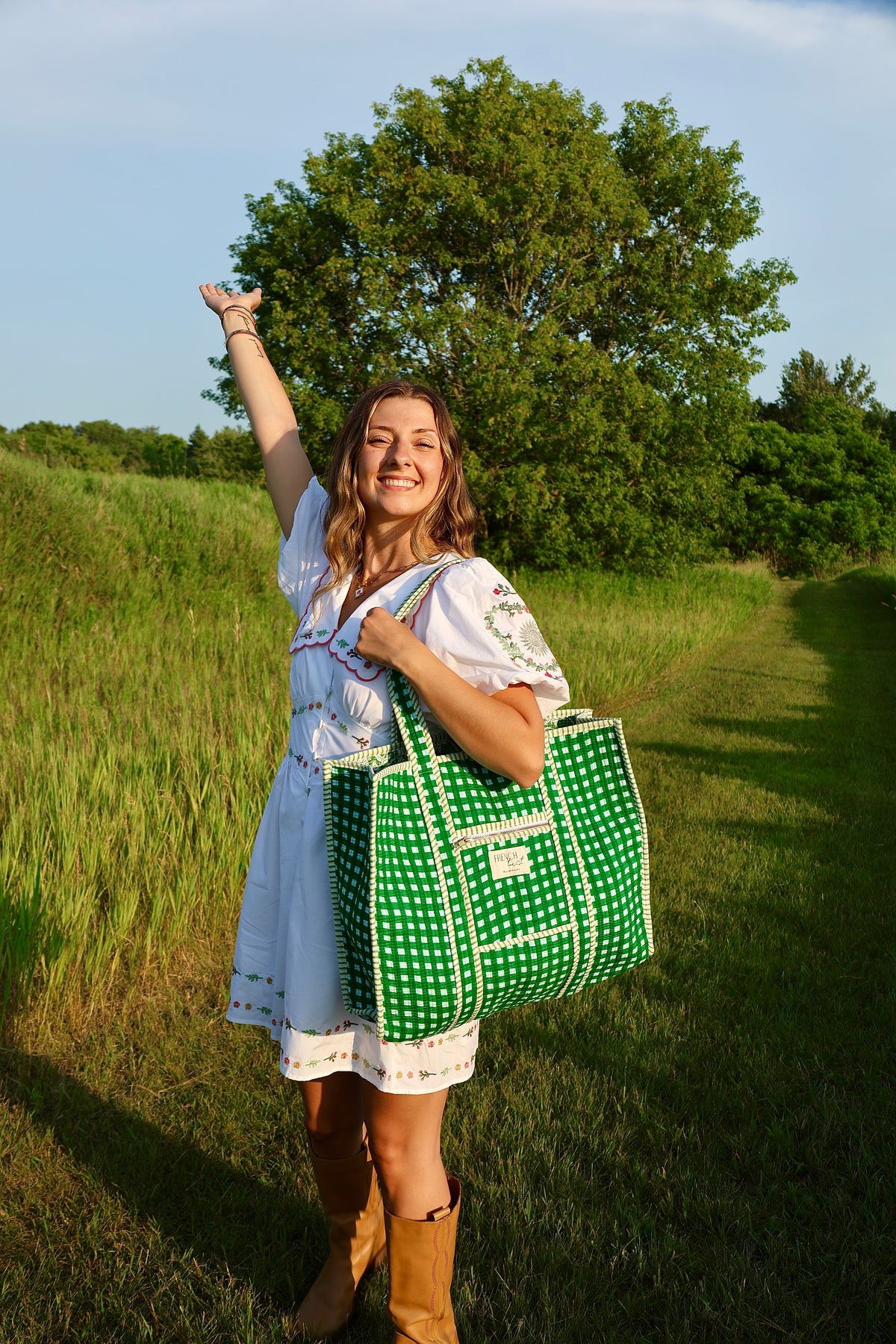 The Premium Gingham Bag Green