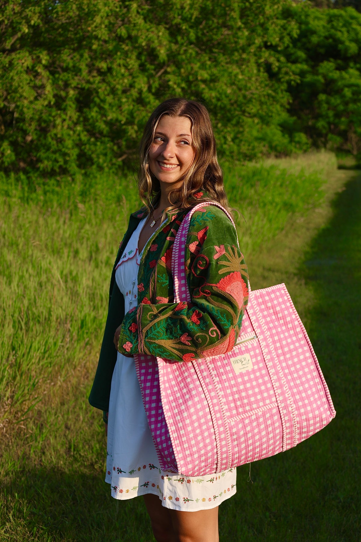 The Premium Gingham Bag Pink
