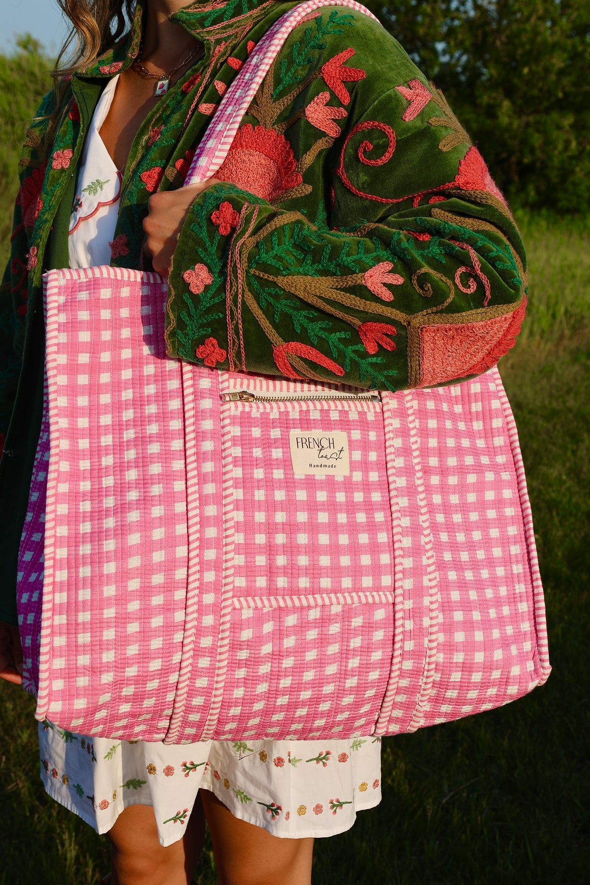 The Premium Gingham Bag Pink