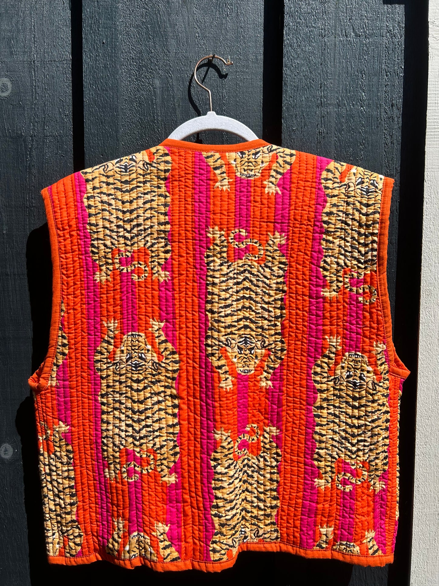 Clara Quilted Vest Orange