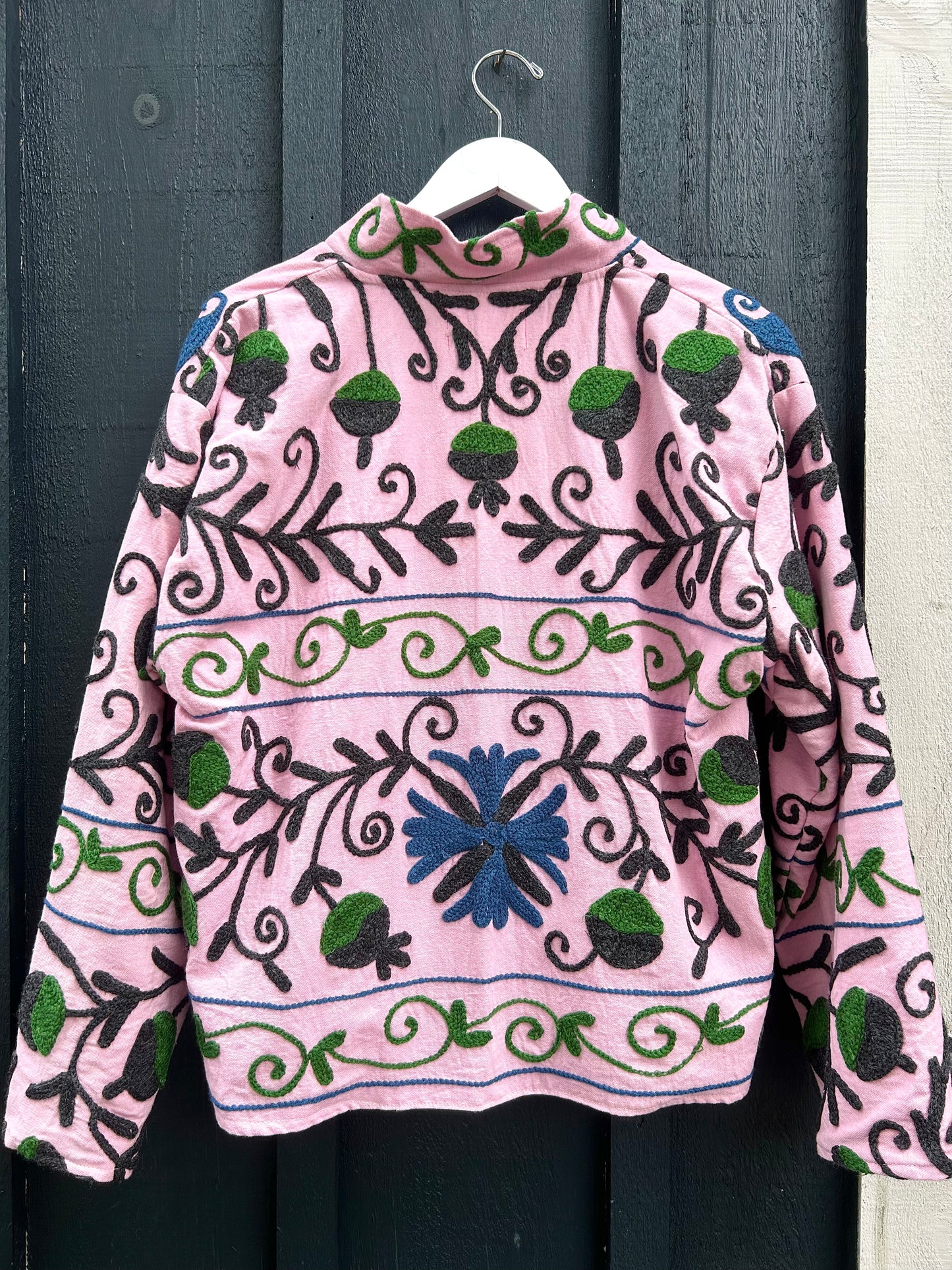 The Isla Jacket Light Pink, Blue, Green and Black