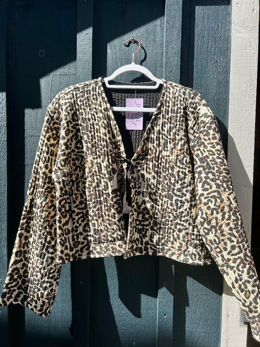 Clara Quilted Jacket Cheetah