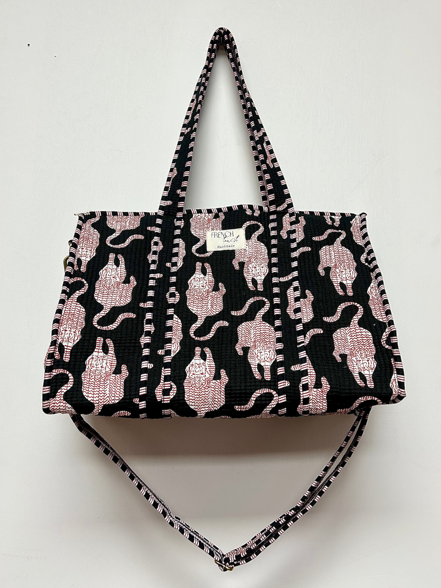 Bolso Premium de Guingán, color negro tinta
