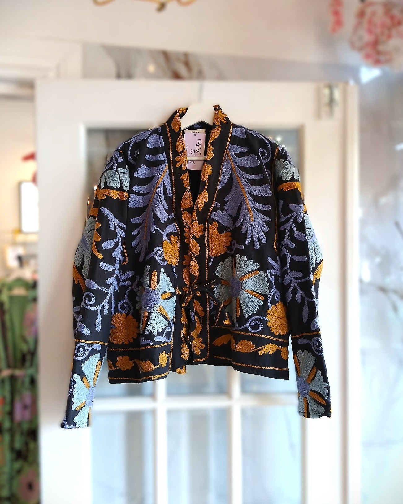 The Paloma Jacket Grey Blue and Golden