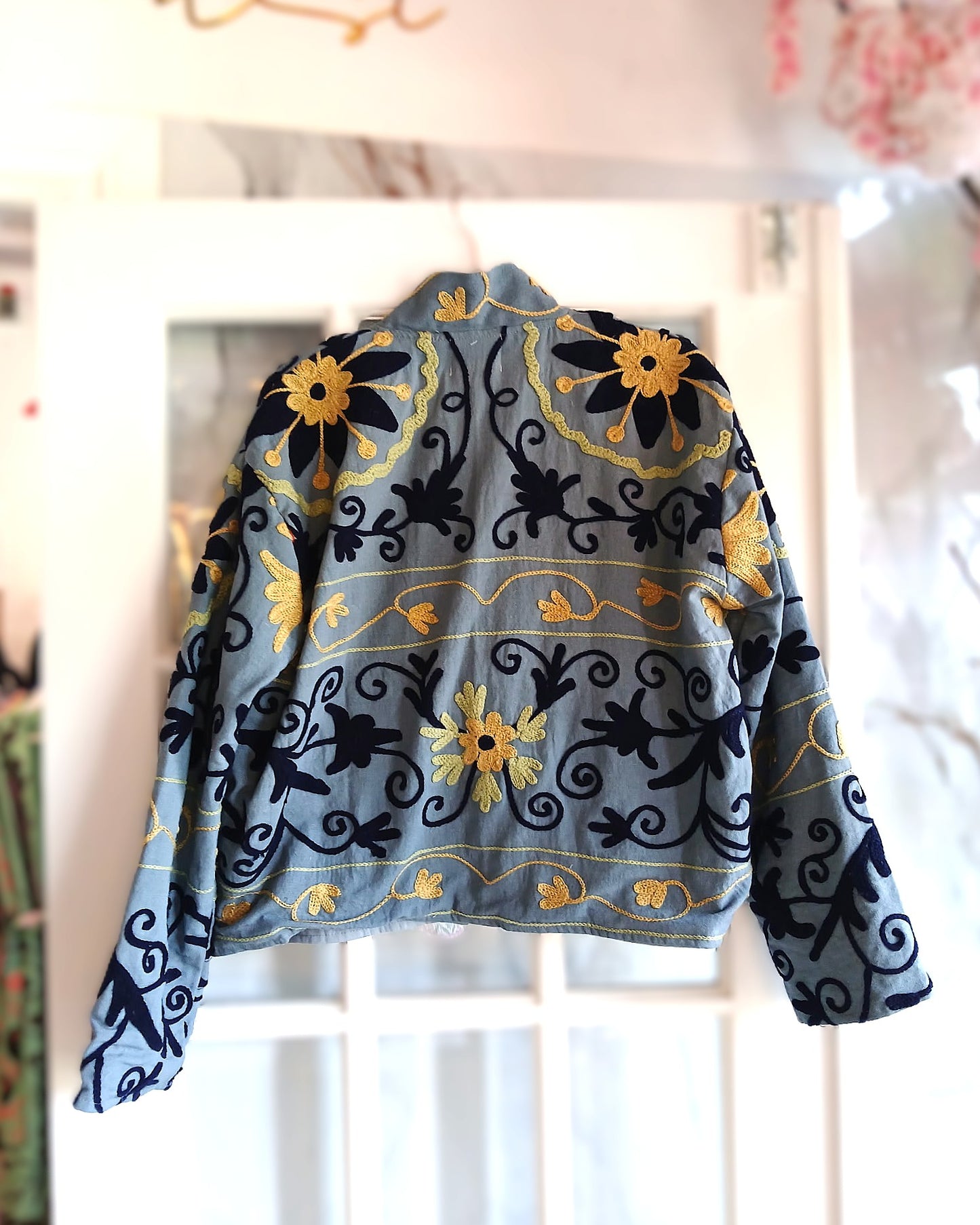 The Paloma Jacket Light Blue and Yellow