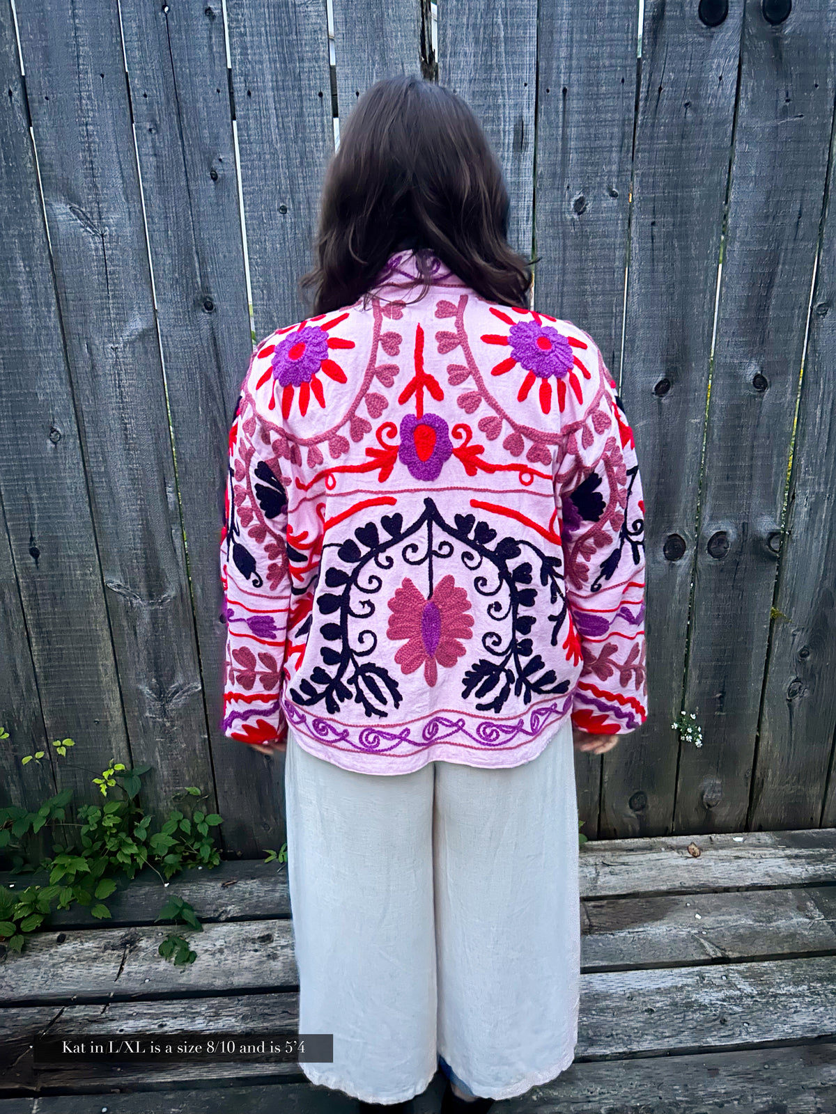 Veste Isla Indigo, rose et vert